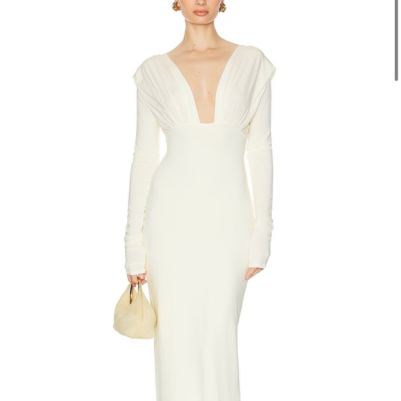 Helsa Jersey Deep V Maxi Dress Size small, new without tags - Picture 3 of 5